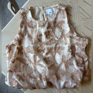 Embroidered Sleeveless Top / Boho Dress Blouse